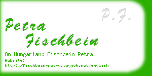 petra fischbein business card